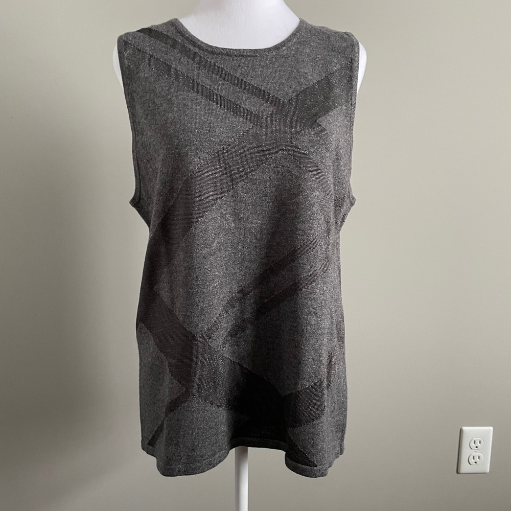 Lauren Ralph Lauren Sleeveless Lightweight Tank Top Sweater Gray Size XL